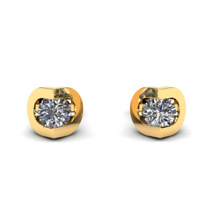 Exclusive gold earrings with diamonds 0,50ct (1)