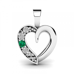 Gold heart pendant with diamond (1) (1) (1) (1)