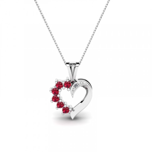 Gold heart pendant with rubies and diamonds  (1) (1) (1) (1) (1)