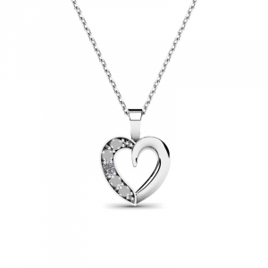 Gold heart pendant with diamond  (1) (1) (1)