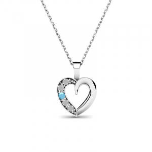 Gold heart pendant with diamond  (1) (1) (1) (1)