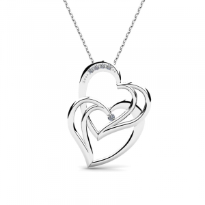 Gold heart necklace with diamonds gift (1) (1) (1)