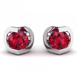 14k gold earrings with natural garnets 0,70ct (1) (1) (1) (1) (1) (1) (1) (1) (1)