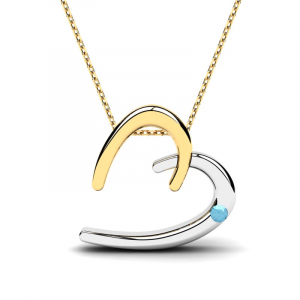 Gold heart necklace with diamond gift (1) (1) (1)
