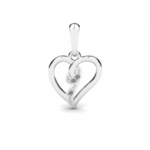 Gold heart i love you pendant with diamonds  (1)