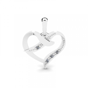 Gold heart necklace with 0.025ct diamonds (1) (1) (1)