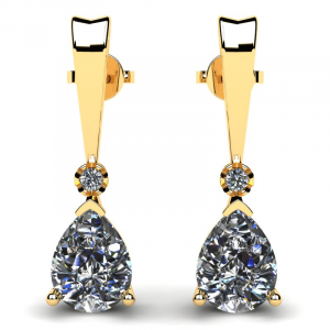 Gold earrings with 1.50ct topazes and diamonds (1) (1) (1) (1)