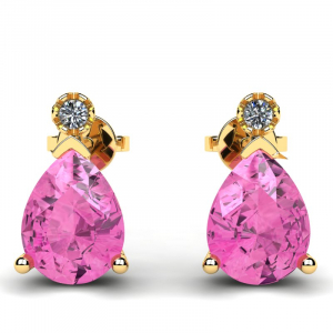 Gold earrings with 1.50ct topazes and diamonds (1) (1) (1) (1) (1) (1)