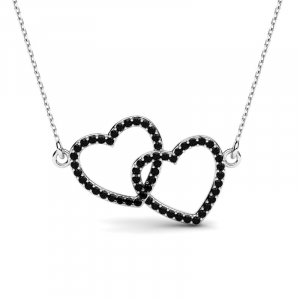 14k gold hearts necklace with 0.14ct diamonds (1) (1)