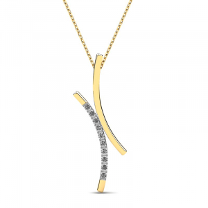 Gold necklace with diamond birthday present (1) (1) (1)