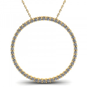 Gold circle of life necklace with 0.76ct diamonds (1) (1) (1)