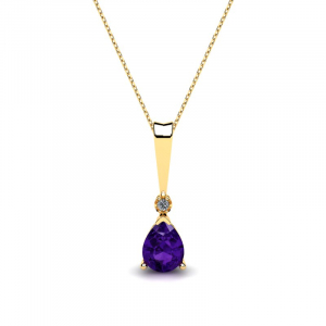 Gold necklace with amethysts and diamonds (1) (1) (1) (1) (1)