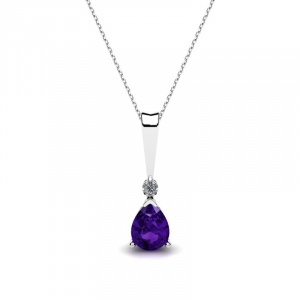 Gold necklace with amethysts and diamonds (1) (1) (1) (1) (1) (1) (1)