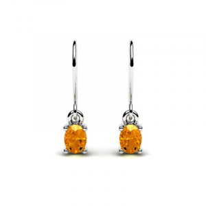 Yellow gold earrings with natural sapphires 0.35ct (1) (1)