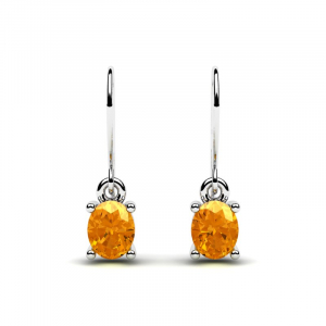 Yellow gold earrings with natural sapphires 0.80ct (1) (1)