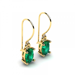 Yellow gold earrings with natural rubies 1,00ct  (1) (1)
