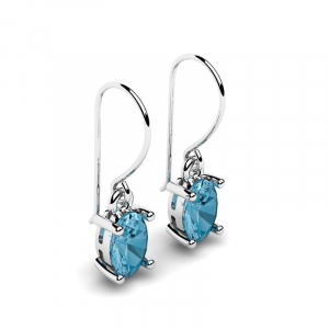 Gold kidney hook earrings with sapphire 1,00ct (1) (1) (1) (1) (1)