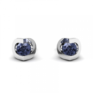 Gold earrings with natural tanzanite 0,60ct