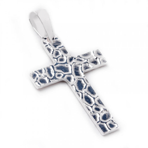 Contemporary silver cross for birthday