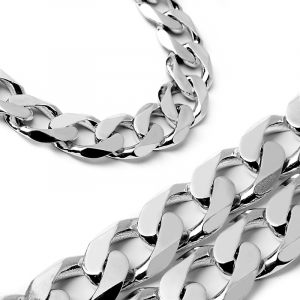 925 silver wide curb chain 228grams