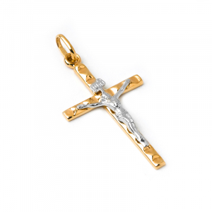 Krzyż złoty z Panem Jezusem na urodziny