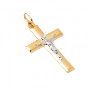 Krzyż złoty z Panem Jezusem 14kr