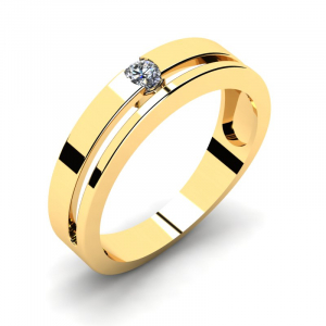 Klasyczny pierścionek złoty na zaręczyny