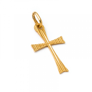 Krzyżyk złoty na chrzest roczek komunię